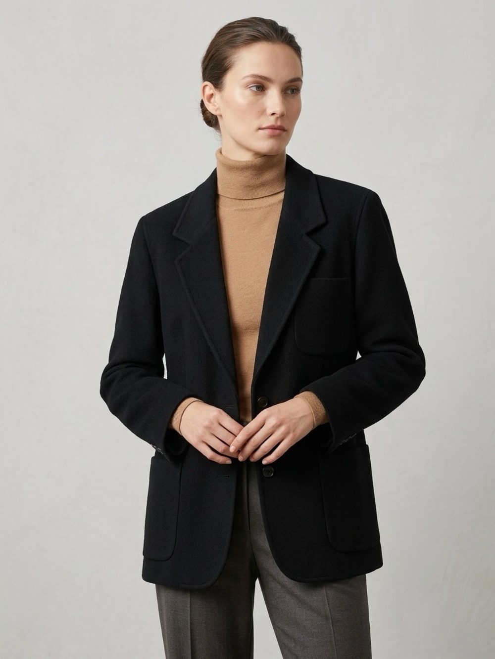 Vintage Kenzo City Black Wool Oversized Blazer FR 40 / US 8
